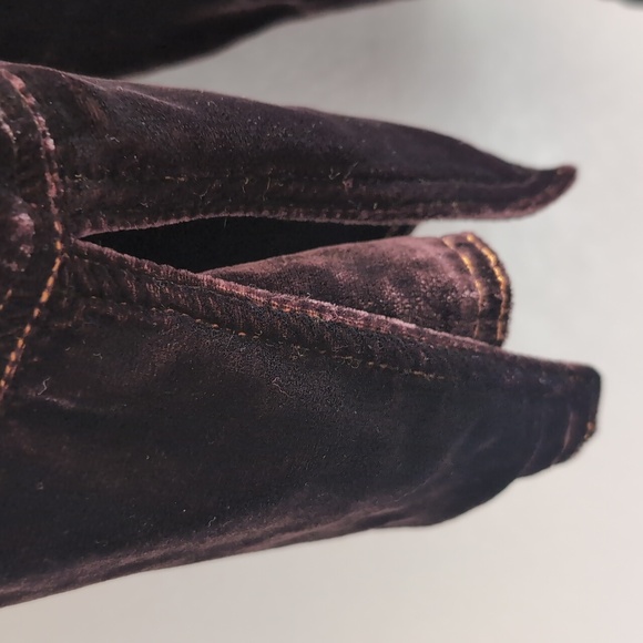 J. Jill Brown Velvet Floral Embroidered Top - Johnny Was Style - Picture 5 of 8